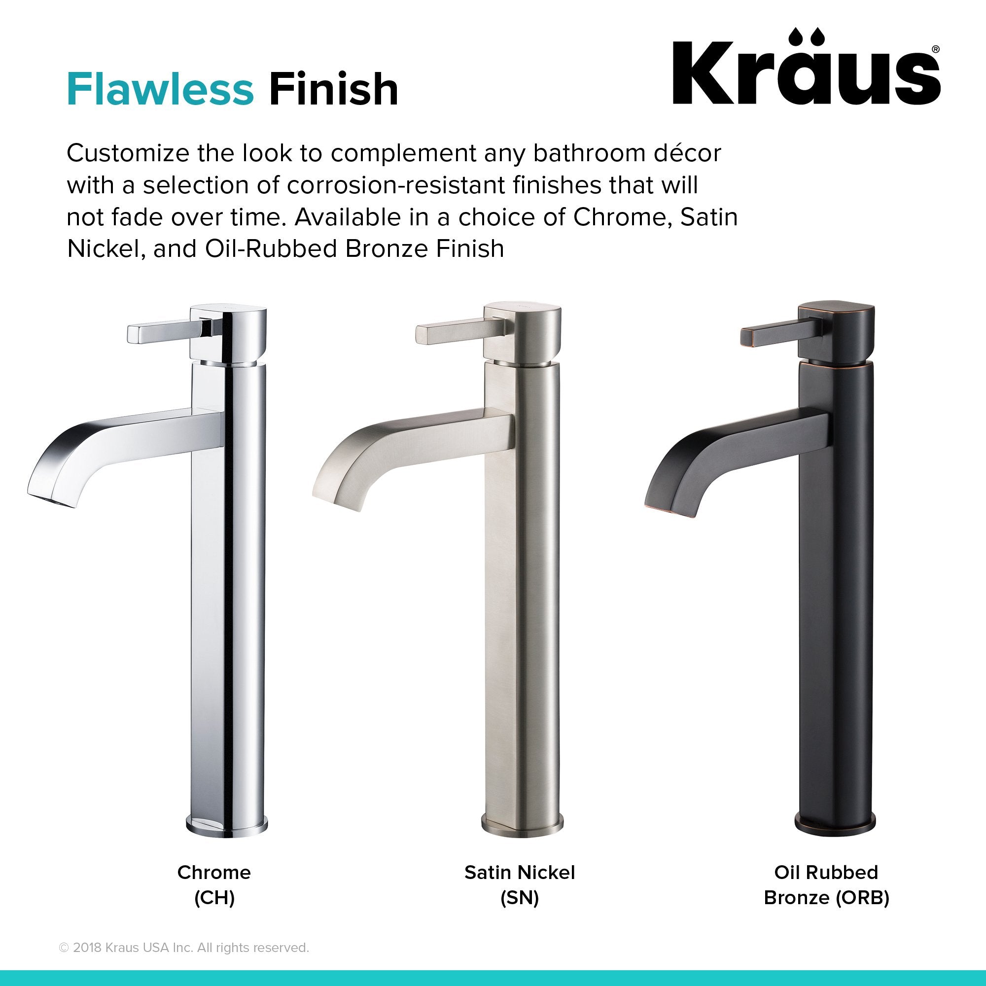 KRAUS Ramus Tall Vessel Bathroom Faucet in Oil Rubbed Bronze FVS-1007ORB | DirectSinks