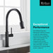 KRAUS Sellette Single Handle Pull Down Kitchen Faucet with Dual Function Sprayhead in Oil Rubbed Bronze KPF-1680ORB | DirectSinks