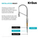 KRAUS Style Single Handle Kitchen Faucet with Integrated Dispenser for Water Filtration in Spot Free Antique Champagne Bronze KFF-1610SFACB | DirectSinks