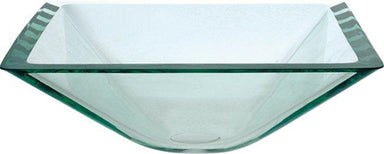 KRAUS Square Glass Vessel Sink in Clear-DirectSinks
