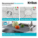 KRAUS Turino Reversible 33" Fireclay Farmhouse Flat Apron Front Single Bowl Kitchen Sink with Bottom Grid in Gloss White-Kitchen Sinks-DirectSinks