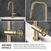 KRAUS Urbix Industrial Pull-Down Single Handle Kitchen Faucet in Brushed Gold-Kitchen Faucets-DirectSinks