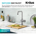 KRAUS Urbix Industrial Pull-Down Single Handle Kitchen Faucet in Spot Free Stainless-Kitchen Faucets-DirectSinks