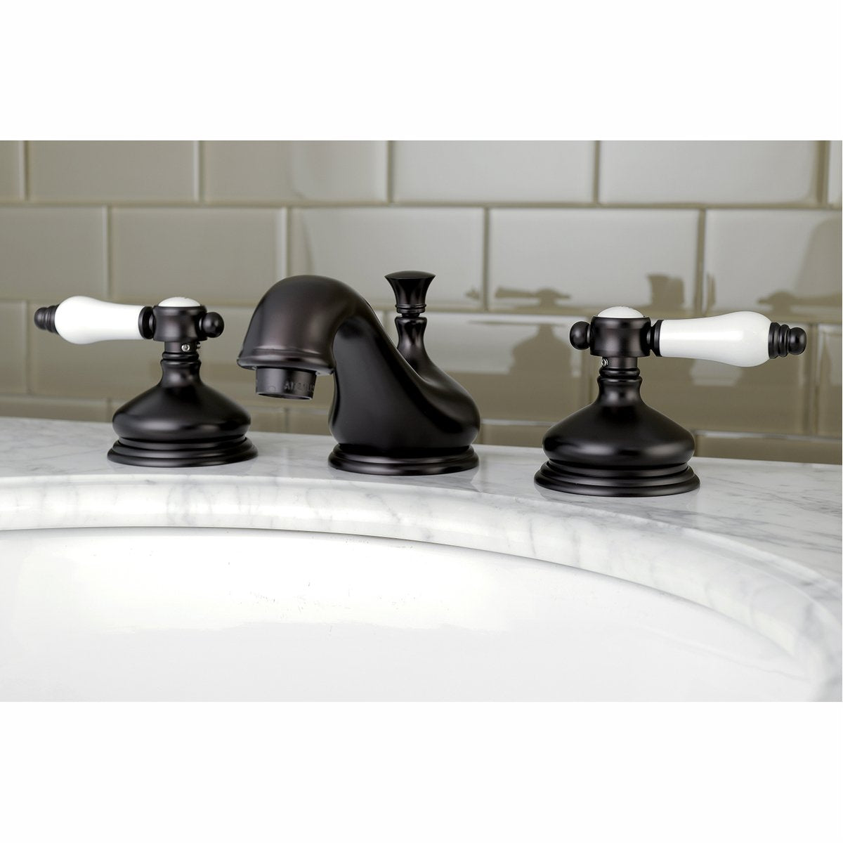 Kingston Brass 8" Widespread Deck Mount Bathroom Faucet