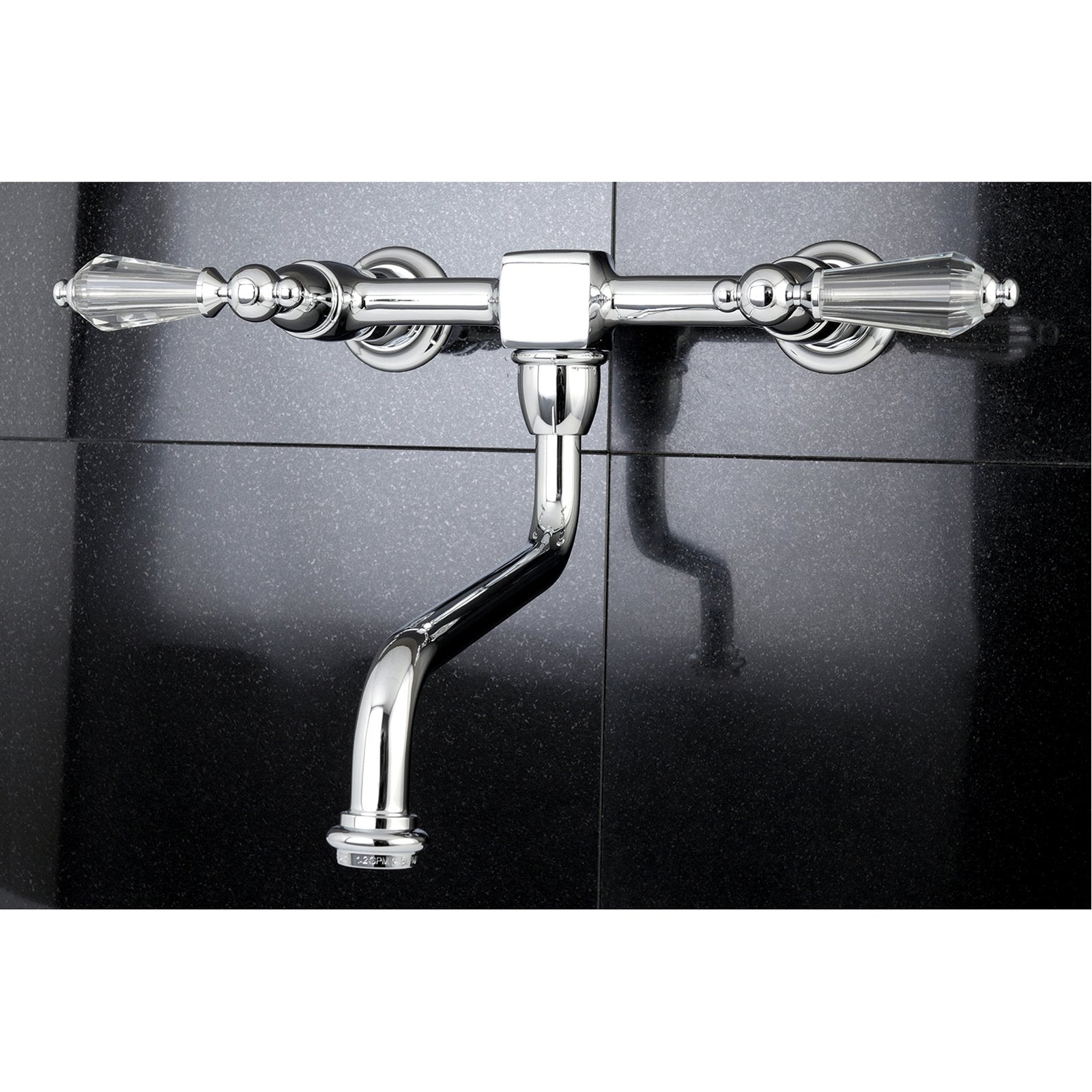 Kingston Brass Wall Mount 8" Center Vessel Sink Faucet-Bathroom Faucets-Free Shipping-Directsinks.