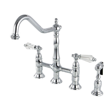 Kingston Brass 8" Centerset Kitchen Faucet with Brass Sprayer-Kitchen Faucets-Free Shipping-Directsinks.