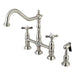 Kingston Brass Essex Classic 8" Centerset Kitchen Faucet with Brass Sprayer-Kitchen Faucets-Free Shipping-Directsinks.