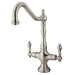 Kingston Brass Heritage Double Handle Kitchen Faucet without Sprayer-Kitchen Faucets-Free Shipping-Directsinks.