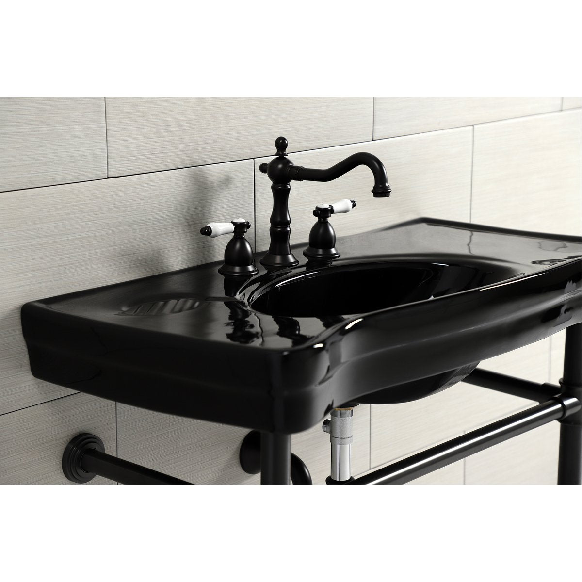 Kingston Brass Deck Mount 8" Widespread Bathroom Faucet