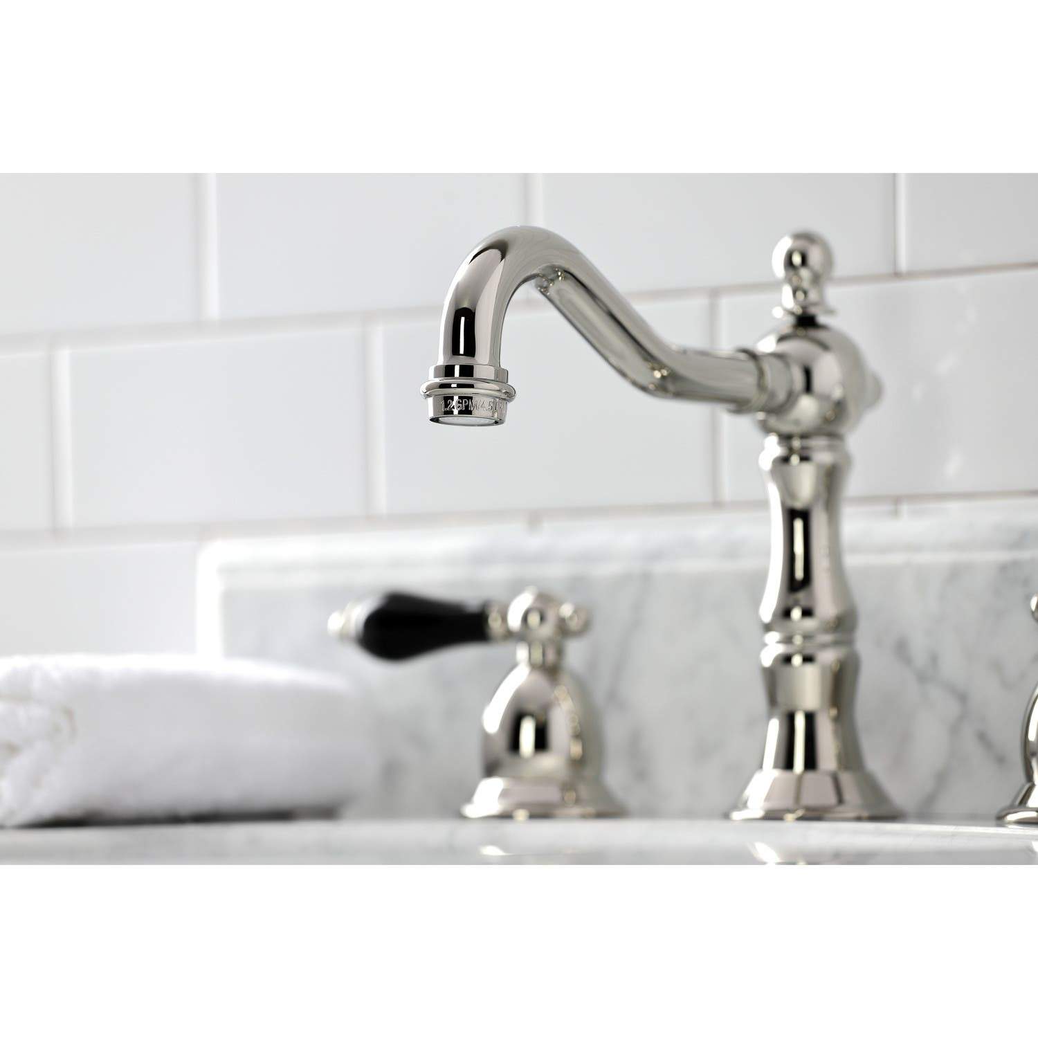 Kingston Brass KS197XPKL-P Duchess Widespread Bathroom Faucet with Brass Pop-Up