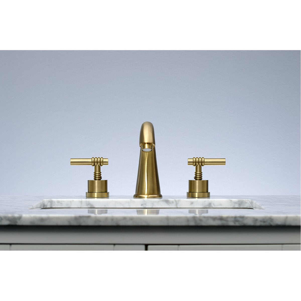Kingston Brass 8-Inch Widespread Bathroom Faucet with Brass Pop-Up