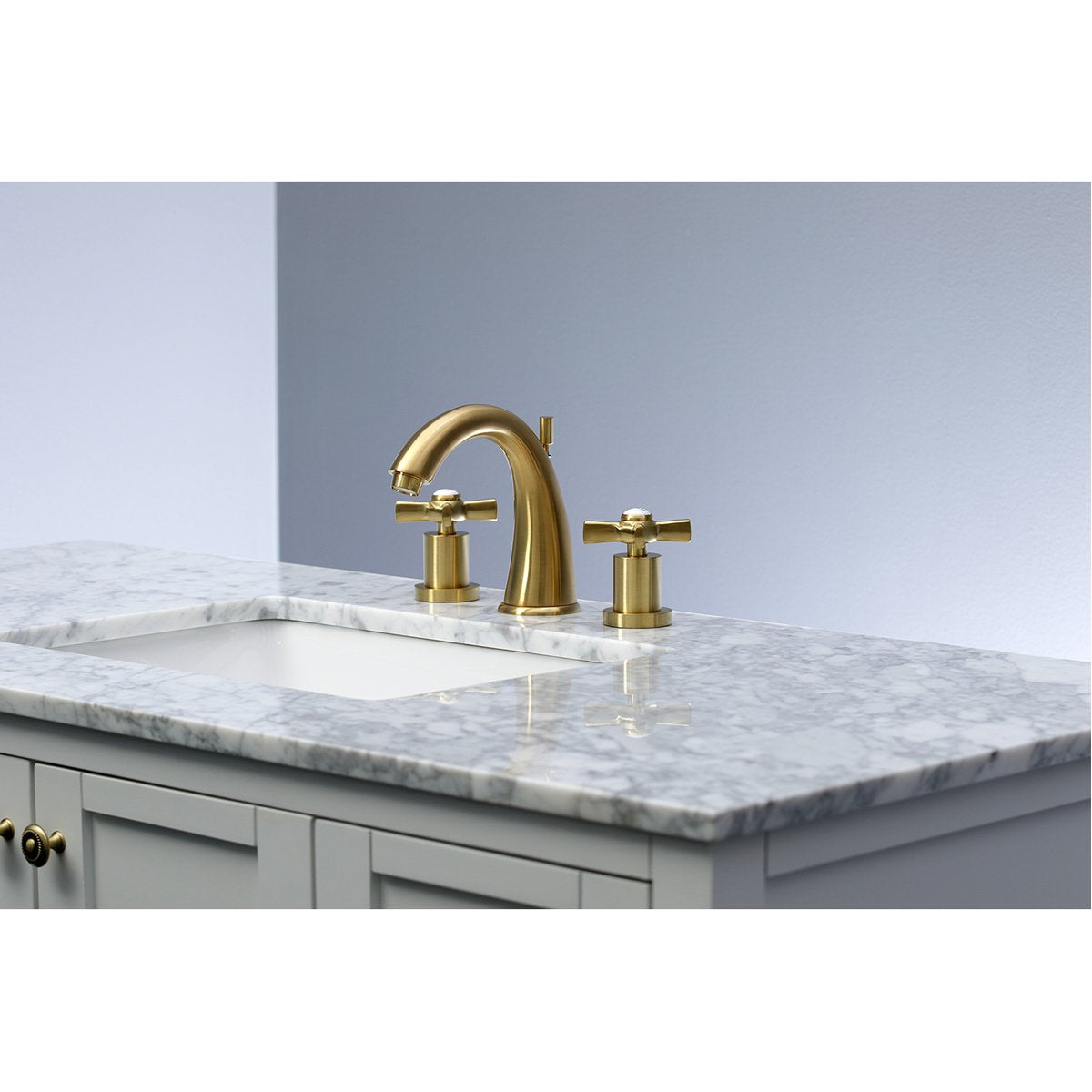 Kingston Brass Millennium Deck Mount 8" Widespread Bathroom Faucet