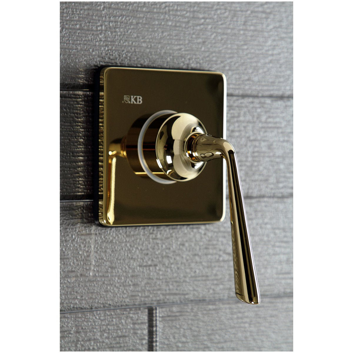 Kingston Brass KS304XZL-P Three-Way Diverter Valve with Single-Handle and Square Plate