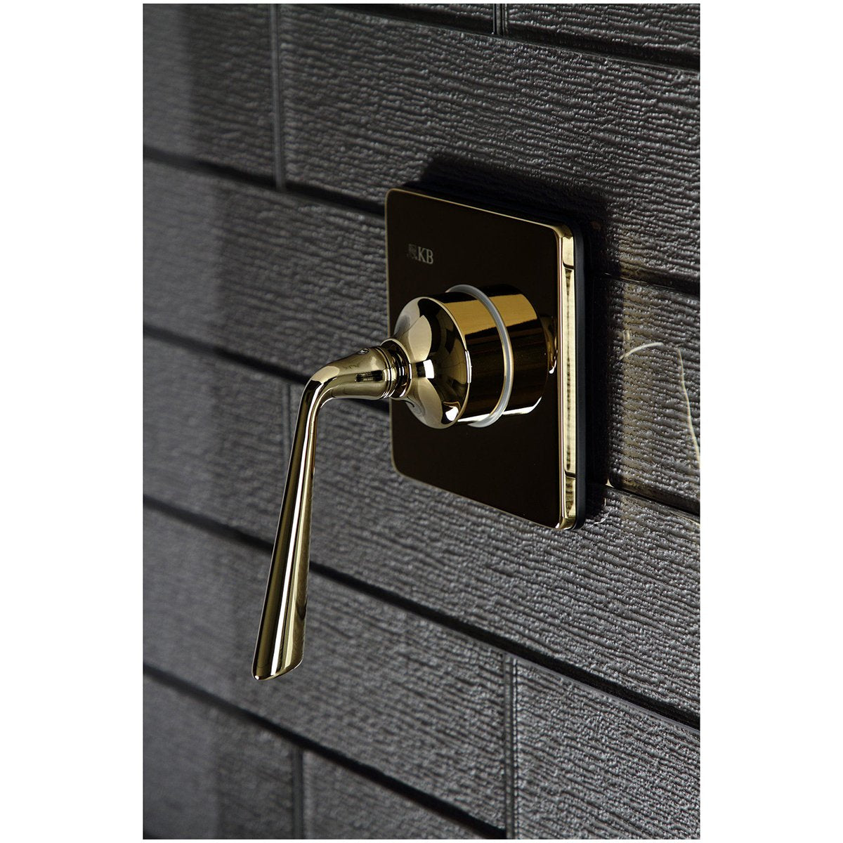 Kingston Brass KS304XZL-P Three-Way Diverter Valve with Single-Handle and Square Plate