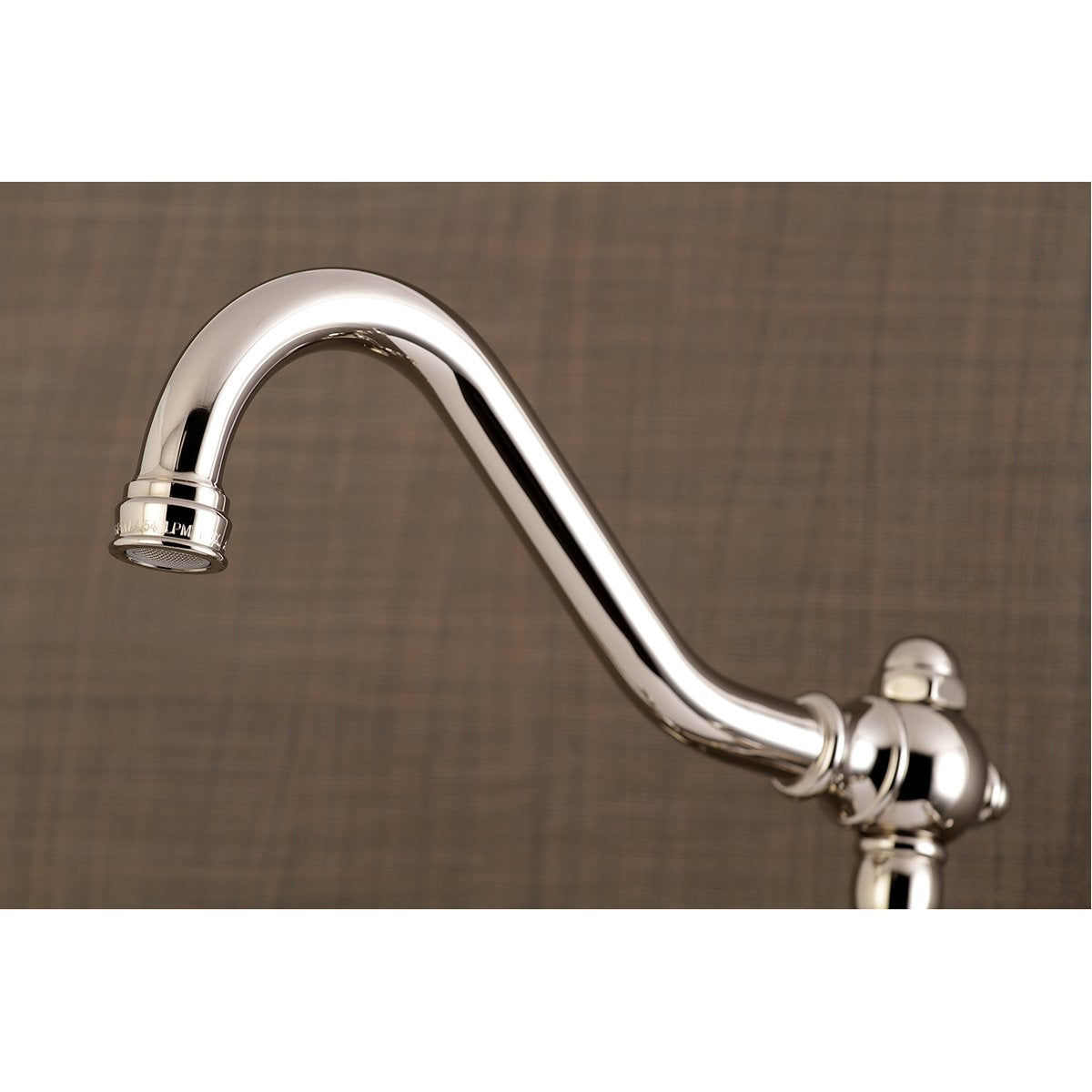 Kingston Brass Essex Cross-Handle 6-Inch Adjustable Center Wall Mount Kitchen Faucet
