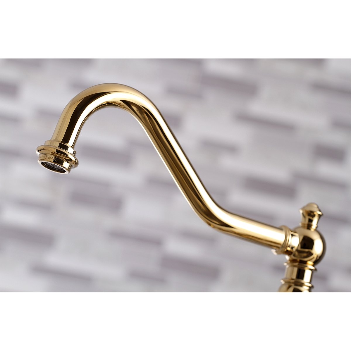 Kingston Brass Restoration 8-Inch Bridge Kitchen Faucet with Sprayer