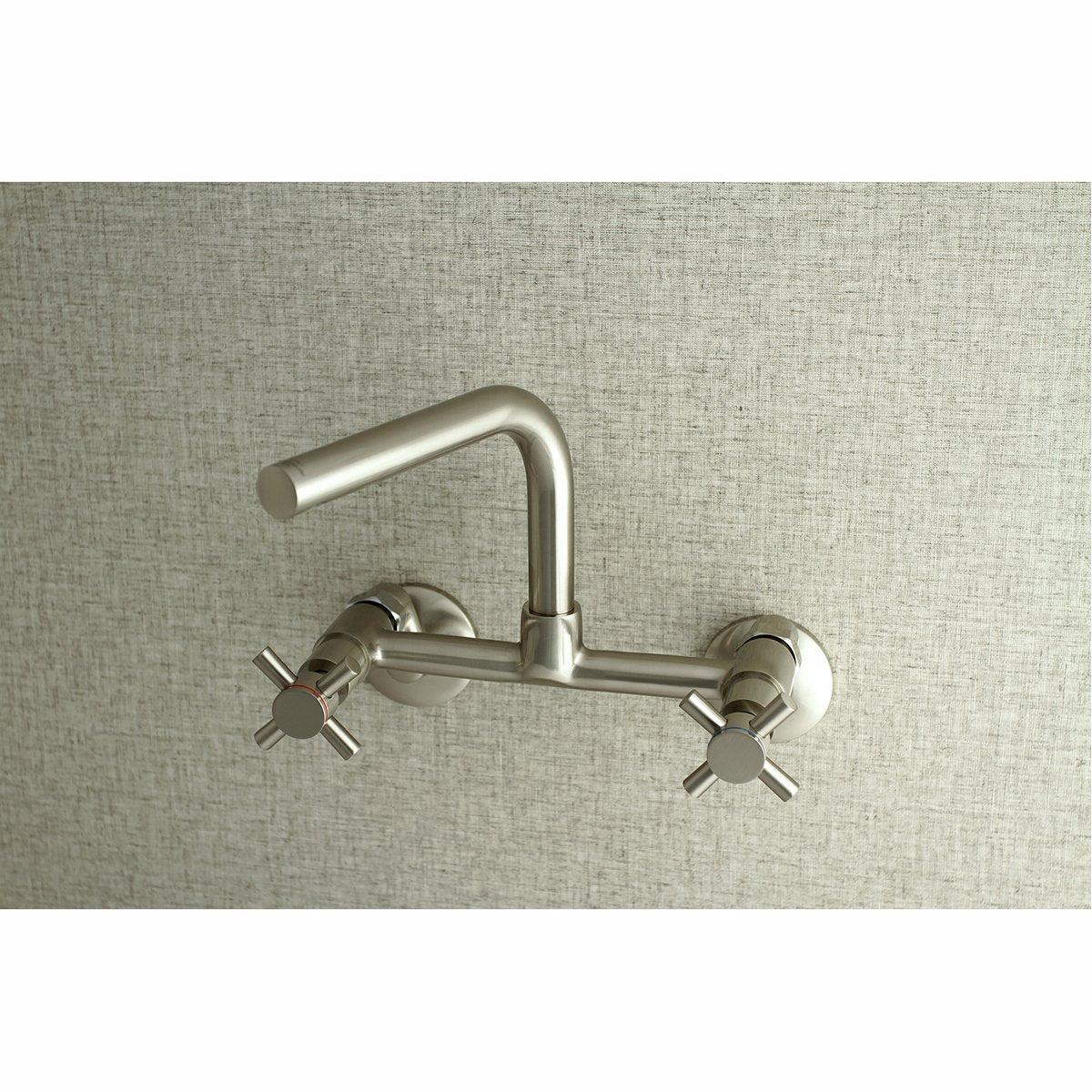 Kingston Brass Concord 8-Inch Adjustable Center Wall Mount Kitchen Faucet
