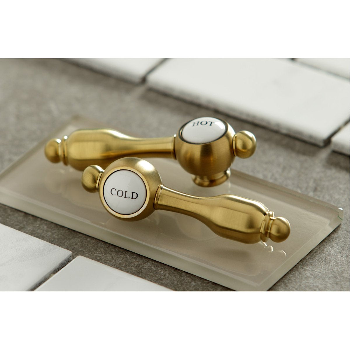Kingston Brass Tudor 8" Widespread Deck Mount Bathroom Faucet