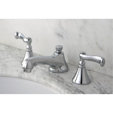 Kingston Brass Lever-Handle 8-Inch Widespread Bathroom Faucet-DirectSinks