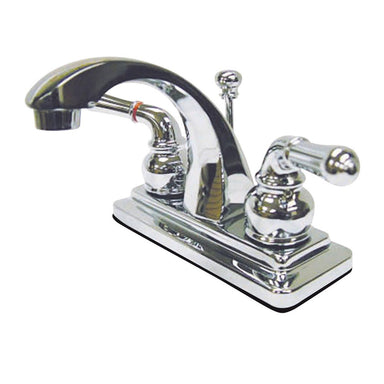 Kingston Brass Naples Two Handle 4" Centerset Lavatory Faucet with Brass Pop-up in Polished Chrome-Bathroom Faucets-Free Shipping-Directsinks.