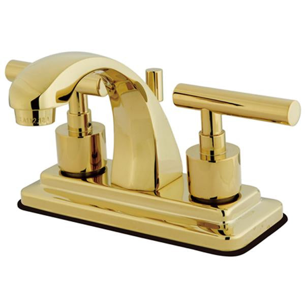 Kingston Brass Manhattan Two Handle 4" Centerset Lavatory Faucet with Brass Pop-up-Bathroom Faucets-Free Shipping-Directsinks.