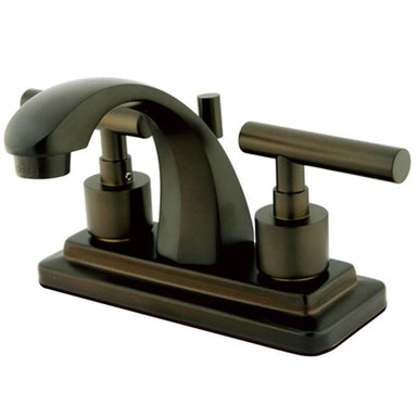 Kingston Brass Manhattan Two Handle 4" Centerset Lavatory Faucet with Brass Pop-up-Bathroom Faucets-Free Shipping-Directsinks.