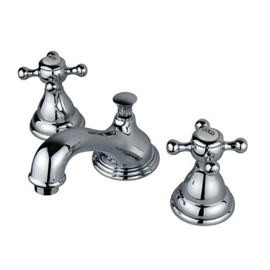 Kingston Brass Royale Classic Two Handle Deck Mount 8" to 16" Widespread Lavatory Faucet with Brass Pop-up-Bathroom Faucets-Free Shipping-Directsinks.
