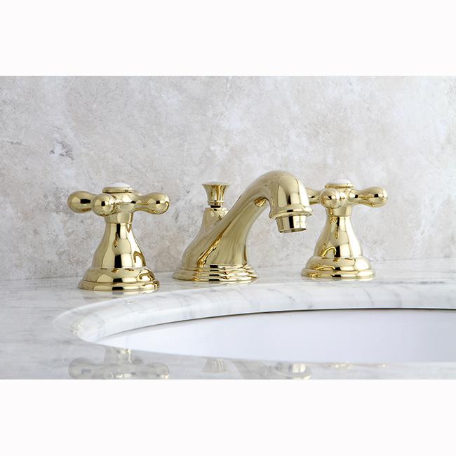 Kingston Brass Royale Classic Two Handle 8" to 16" Widespread Lavatory Faucet with Brass Pop-up-Bathroom Faucets-Free Shipping-Directsinks.