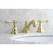 Kingston Brass Deck Mount 8" Widespread Bathroom Faucet with Brass Pop-Up-DirectSinks