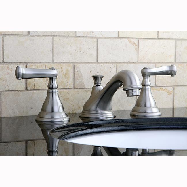 Kingston Brass Classic Royale 8" to 16" Widespread Two Handle Lavatory Faucet with Brass Pop-up-Bathroom Faucets-Free Shipping-Directsinks.