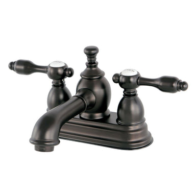 Kingston Brass KS7005TAL 4" Centerset Lavatory Faucet with Brass Pop-up in Oil Rubbed Bronze-Bathroom Faucets-Free Shipping-Directsinks.