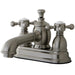 Kingston Brass English Country 4" Centerset Lavatory Faucet with Metal Cross Handle and Heritage Spout-Bathroom Faucets-Free Shipping-Directsinks.