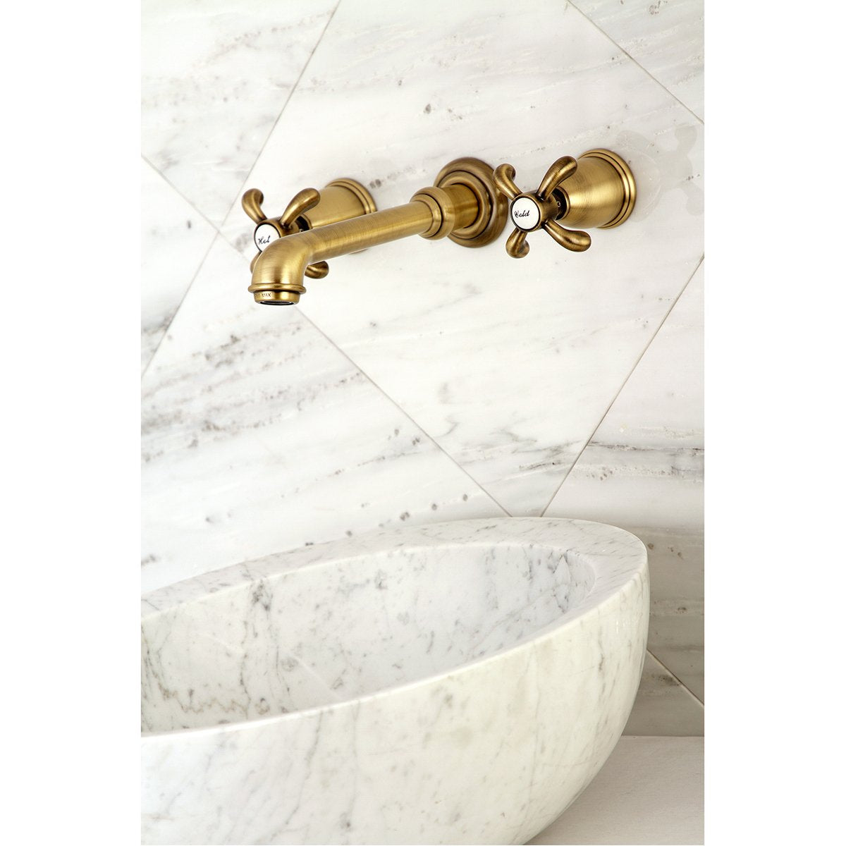 Kingston Brass French Country Wall Mount Bathroom Faucet