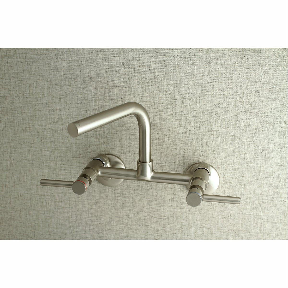 Kingston Brass Concord Wall Mount 8-Inch Adjustable Center Kitchen Faucet