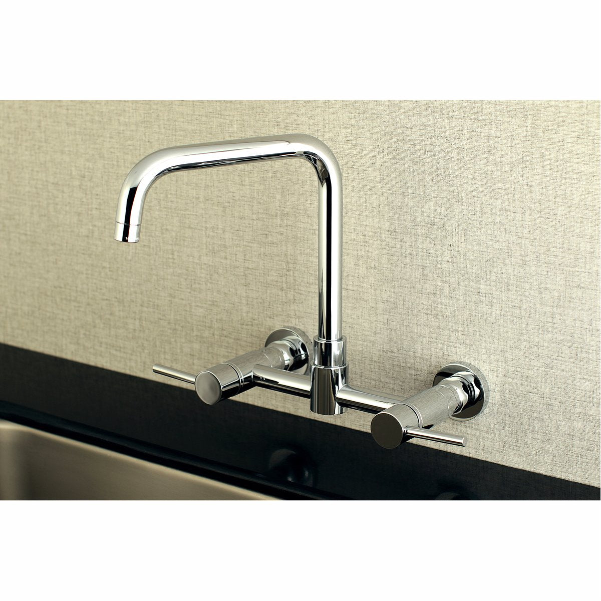 Kingston Brass Concord 8-Inch Centerset Wall Mount Kitchen Faucet