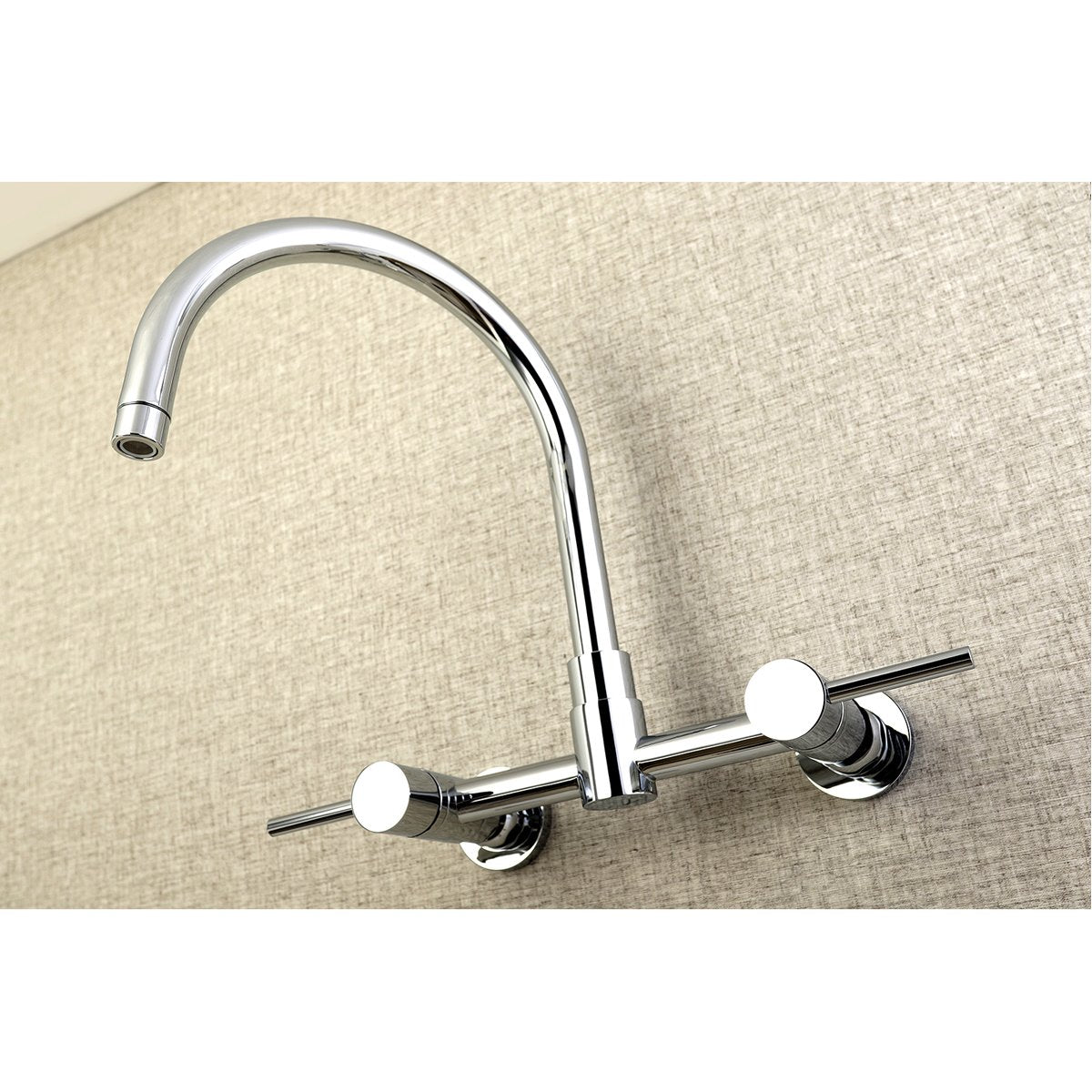 Kingston Brass Concord Wall Mount 8-Inch Centerset Kitchen Faucet