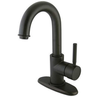 Kingston Brass Concord Single Handle 4" Centerset Lavatory Faucet with Push-Up and Optional Deck Plate in Oil Rubbed Bronze-Bathroom Faucets-Free Shipping-Directsinks.