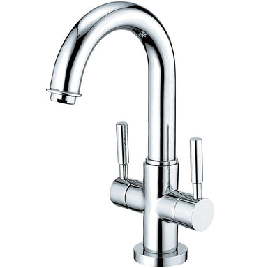 Kingston Brass Concord Two Handle 4" Centerset Lavatory Faucet with Push-Up and Optional Deck Plate in Polished Chrome-Bathroom Faucets-Free Shipping-Directsinks.