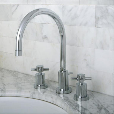 Kingston Brass Concord Two Handle Widespread Lavatory Faucet with Brass Pop-up-Bathroom Faucets-Free Shipping-Directsinks.