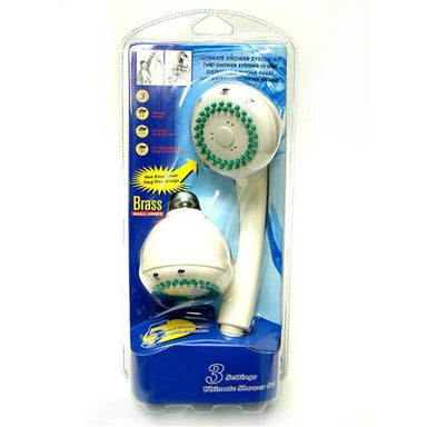 Kingston Brass Barcelona Shower Kit with Adjustable Hand Shower in White-Shower Faucets-Free Shipping-Directsinks.