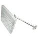 Kingston Brass Fortress 8" Square Shower Head with 10" Swivel Arm-Shower Faucets-Free Shipping-Directsinks.
