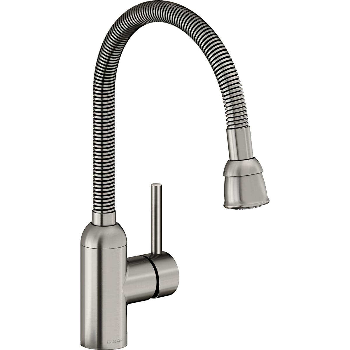 Elkay Pursuit Laundry/Utility Faucet with Flexible Spout Forward Only Lever Handle in Lustrous Steel