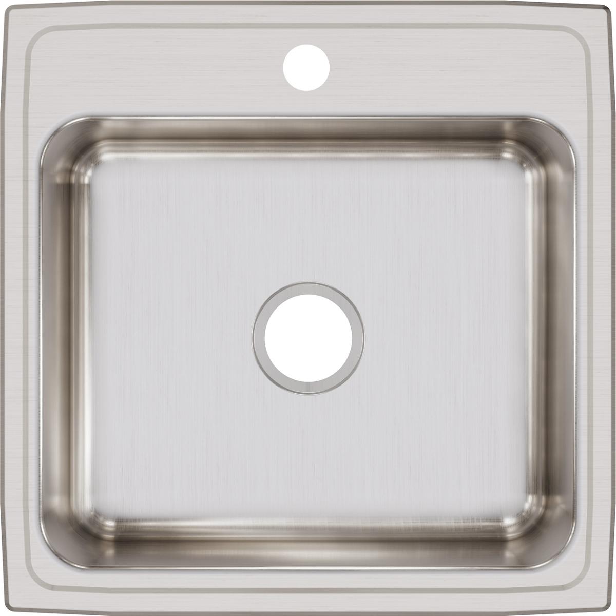 Elkay Lustertone Classic Stainless Steel 22" x 22" x 7-5/8" Single Bowl Drop-in Sink