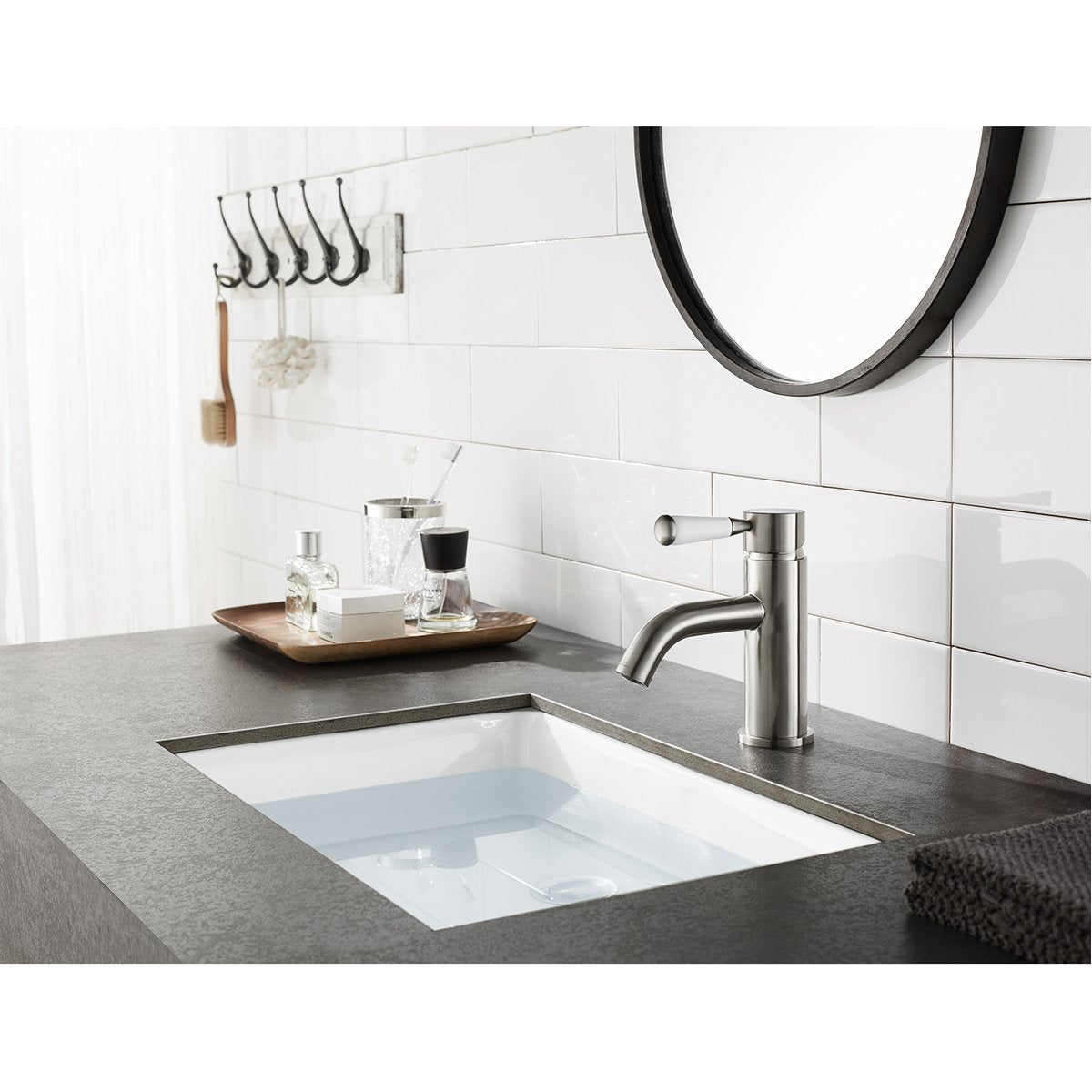 Kingston Brass Fauceture Paris Single-Handle Bathroom Faucet with Drain and Deck Plate