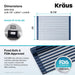 Multipurpose Roll-Up Dish Drying Rack for KRAUS Workstation Sinks-Kitchen Accessories-KRAUS