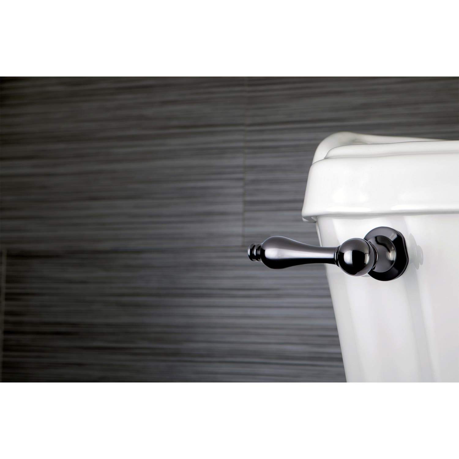 Kingston Brass NKTAL Water Onyx Toilet Tank Lever in Black Stainless Steel