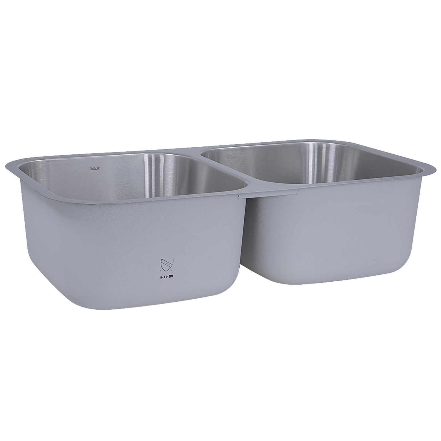 Nantucket Sinks 32.5" Double Bowl Equal Undermount Stainless Steel Kitchen Sink, 16 Gauge