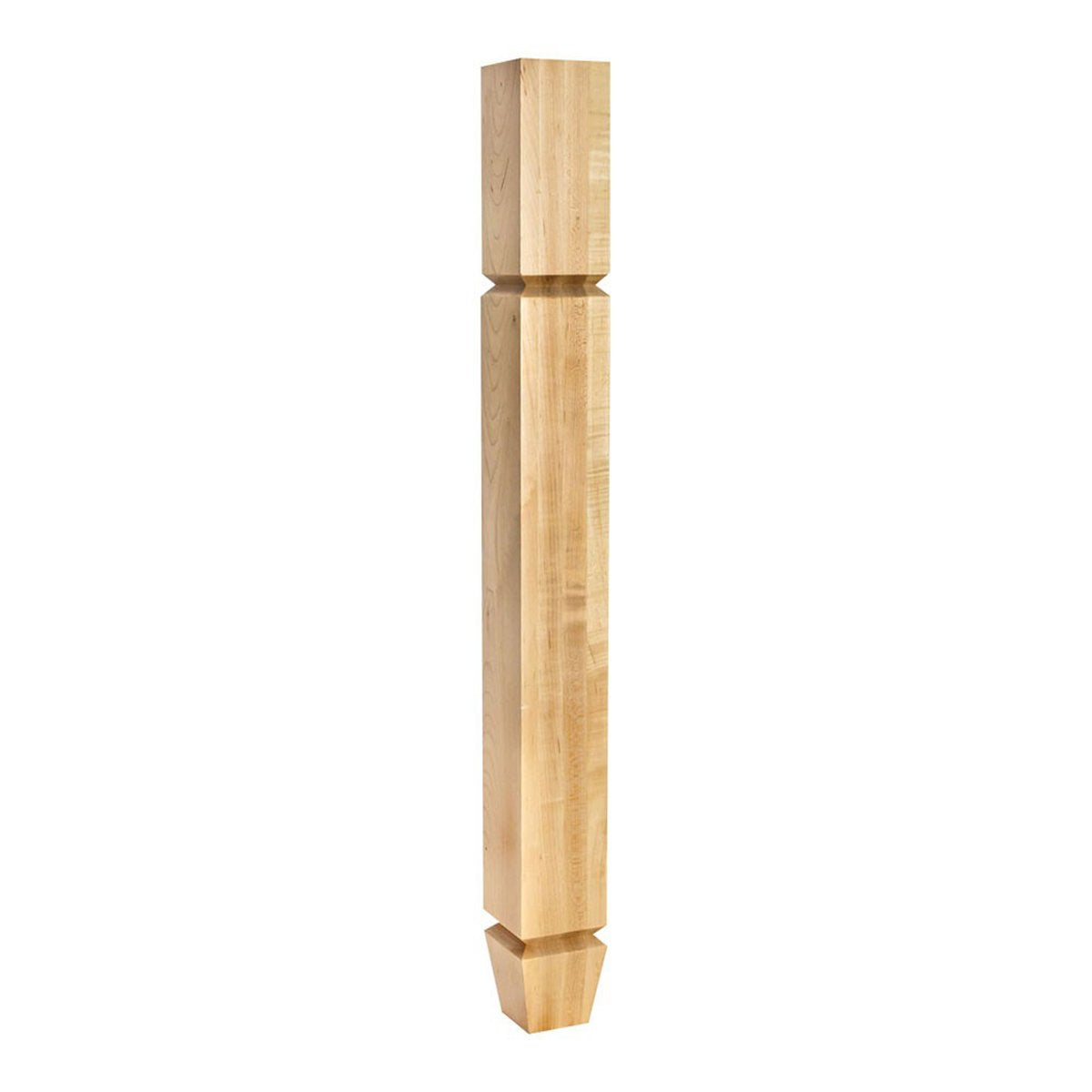 Hardware Resources Rubberwood Post with Two "V" Grooves and Tapered Foot-DirectSinks