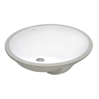 Ruvati 15" x 12" Oval Undermount Bathroom Sink in White RVB0616
