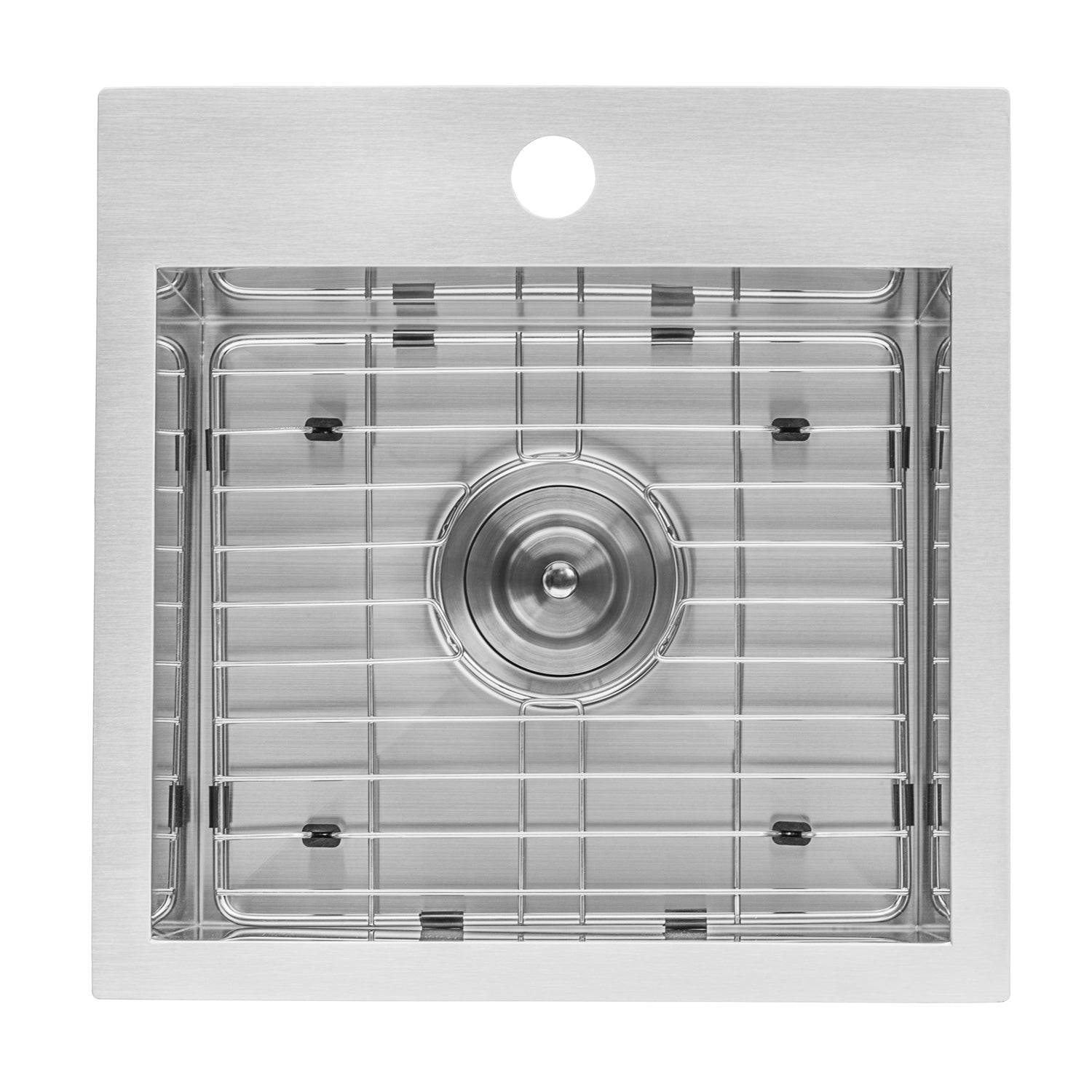 Ruvati 15 x 15" Drop-in Topmount 16 Gauge Stainless Steel Single Bowl Bar Prep Sink
